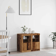 vidaXL Mobile laterale 2 pcs Legno vecchio 41 x 37 x 67 cm