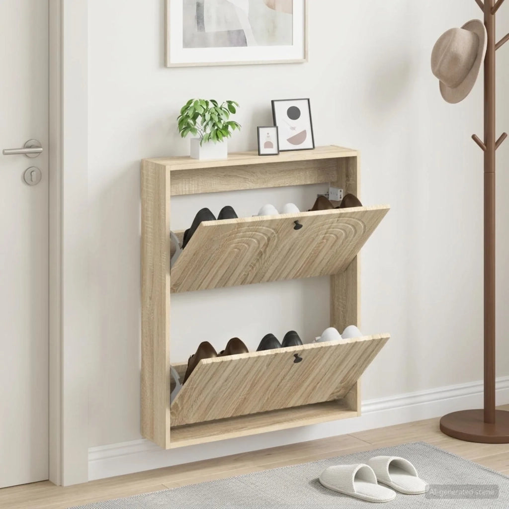 Mobiletto per Scarpe da Muro ALKMAAR 71 x 17 x 86 cm 896197