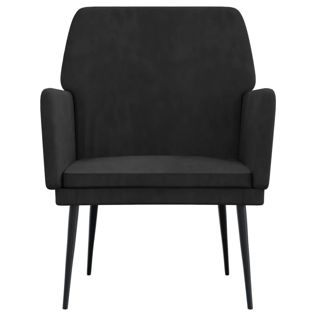 Divano Sedia-Poltrona Nera 62x79x79 cm Velluto 986761