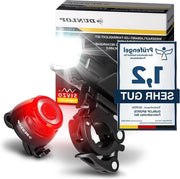 Set di illuminazione per bicicletta con LED più luminoso - batteria potente - conforme alla normativa StVZO - nero - luci anteriore e posteriore