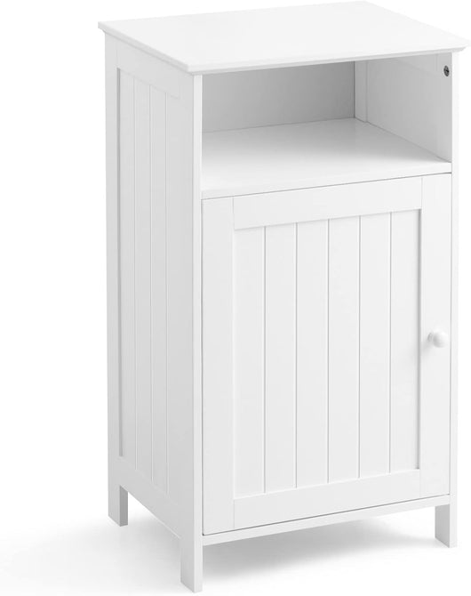 Mobile bagno, Armadietto Multiuso e Salvaspazio con Ante e Mensola Regolabile, Mobiletto in Legno per Soggiorno, Camera da letto e Ufficio, 40 x 30 x 70cm (Bianco)