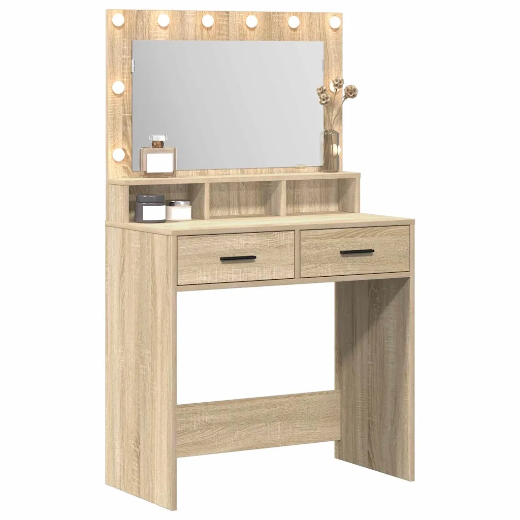 Tavolo da Trucco con cassetto Rovere Sonoma 79 x 41 x 135 cm
