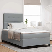 Letto a molle con materasso Grigio chiaro 120 x 190 cm Tessuto 3339371