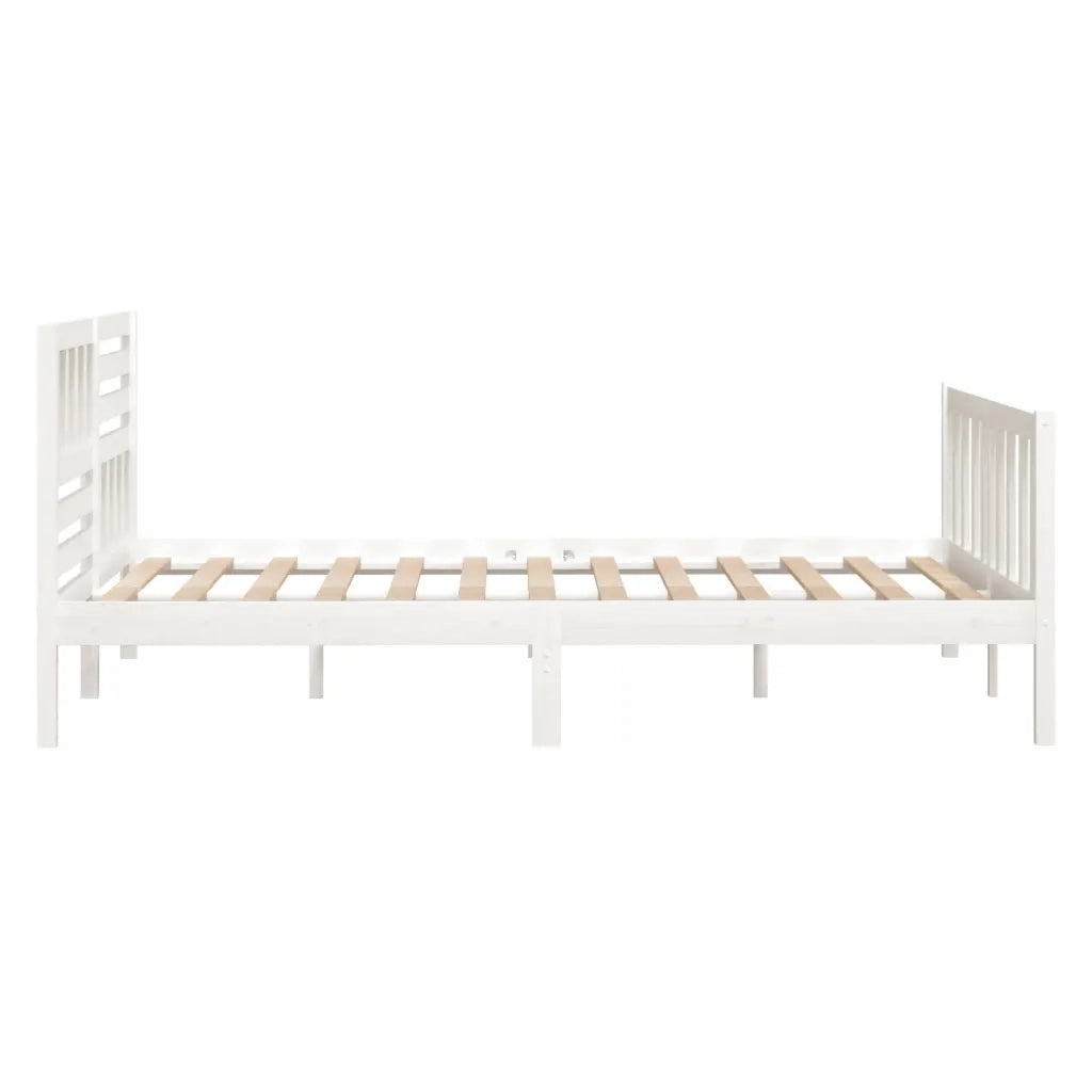 Giroletto-Struttura Letto Bianco in Legno Massello 120x200 cm 332795