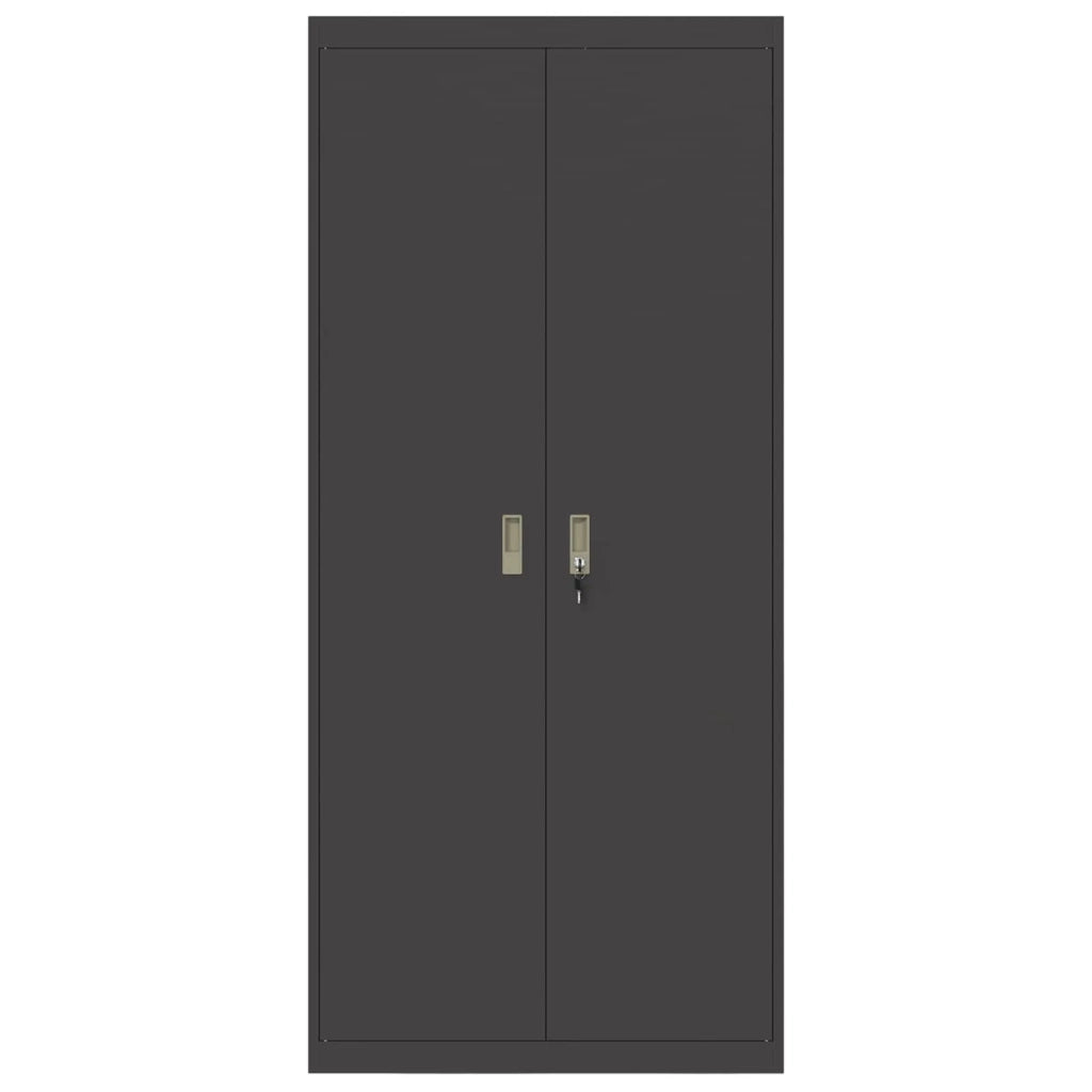 Armadio Nero 90 x 40 x 200 cm Acciaio