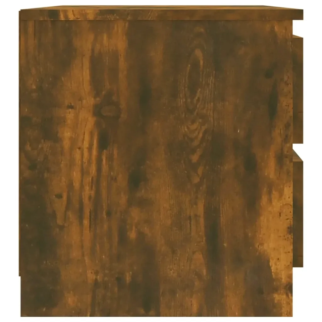 Comodino | Armadio da Notte | Mobiletto da notte Rovere Fumo 50x39x43,5 cm in Legno Multistrato