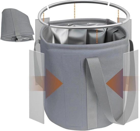 Emiciclo impermeabile in tessuto Oxford 36L con supporti in plastica e chiusura a clip - Grigio