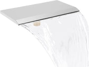 Fontana per Piscina Esterna con Valvola di Regolazione G1/2 per Cascata o Waterval di 19cm in Acciaio Inossidabile per Giardino Esterno