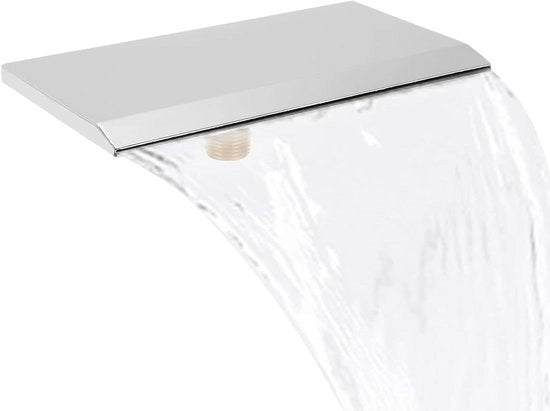 Fontana per Piscina Esterna con Valvola di Regolazione G1/2 per Cascata o Waterval di 19cm in Acciaio Inossidabile per Giardino Esterno