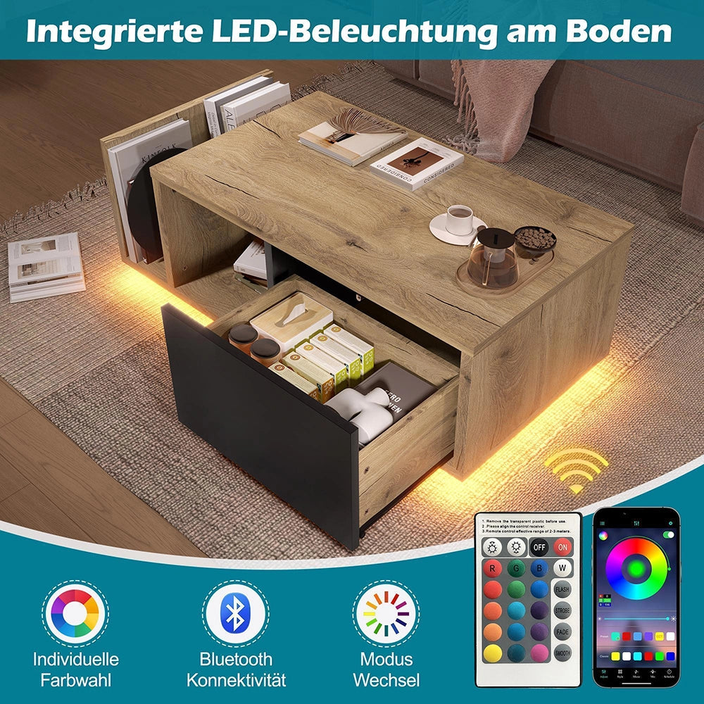 Buffet separé - Xylo - design retrò legno/metallo con LED