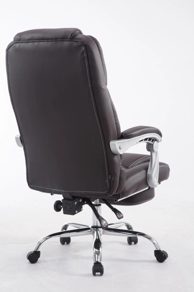 Sedia da ufficio Pacific in similpelle marrone