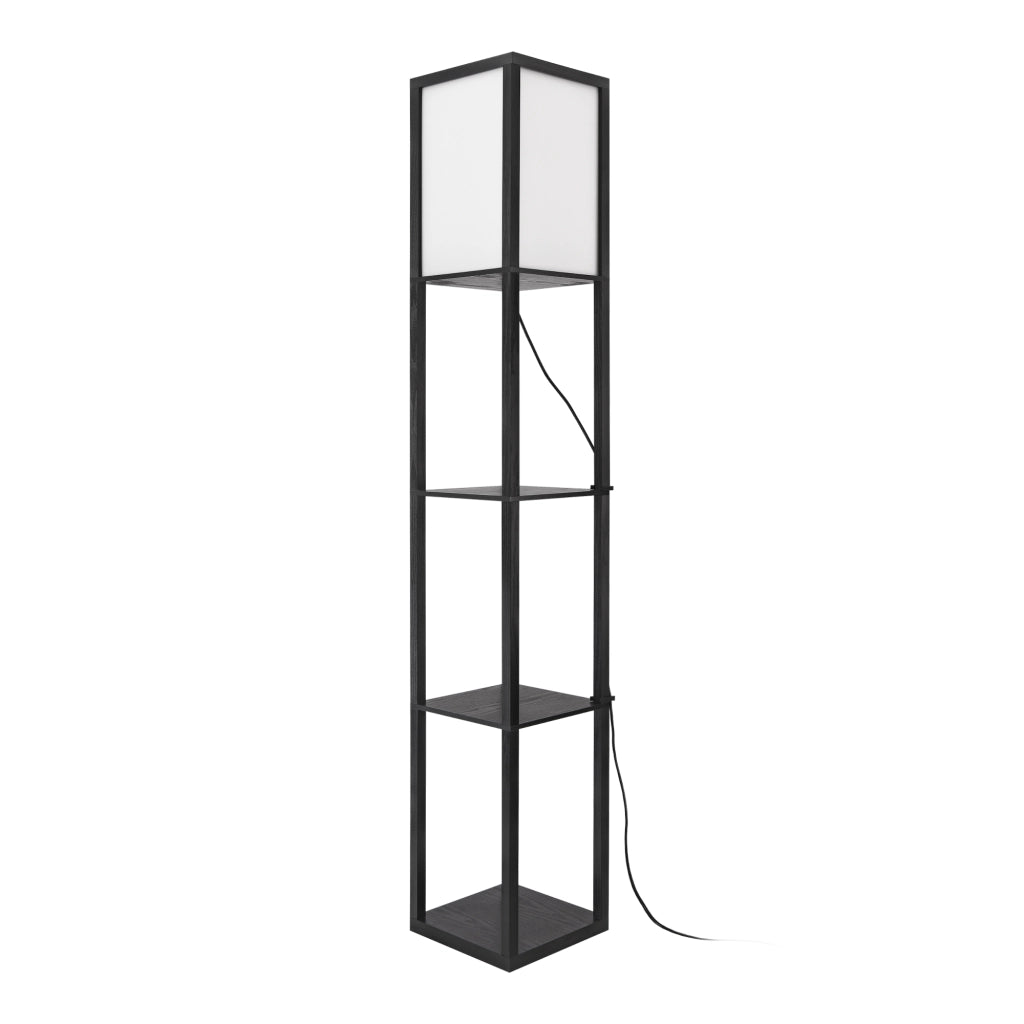 Lampada a Scaffale Stapleford con Paralume Quadrato Bianco - lux.pro