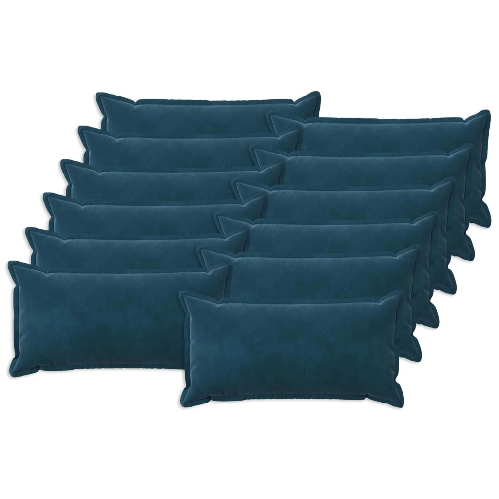 Cuscino con cuscino HOUTEN 12 pz Blu Velluto 933852