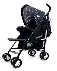 Passeggino Leggero per Bambini Pieghevole con Borsa Nemo Nero con Cuori