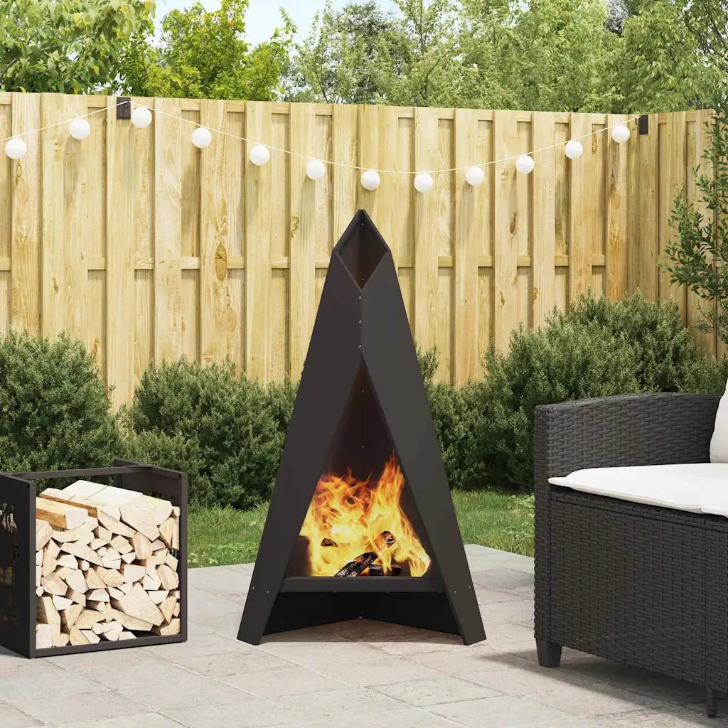 Focolare Nero 58 x 40 x 100 cm Acciaio CFW2751862