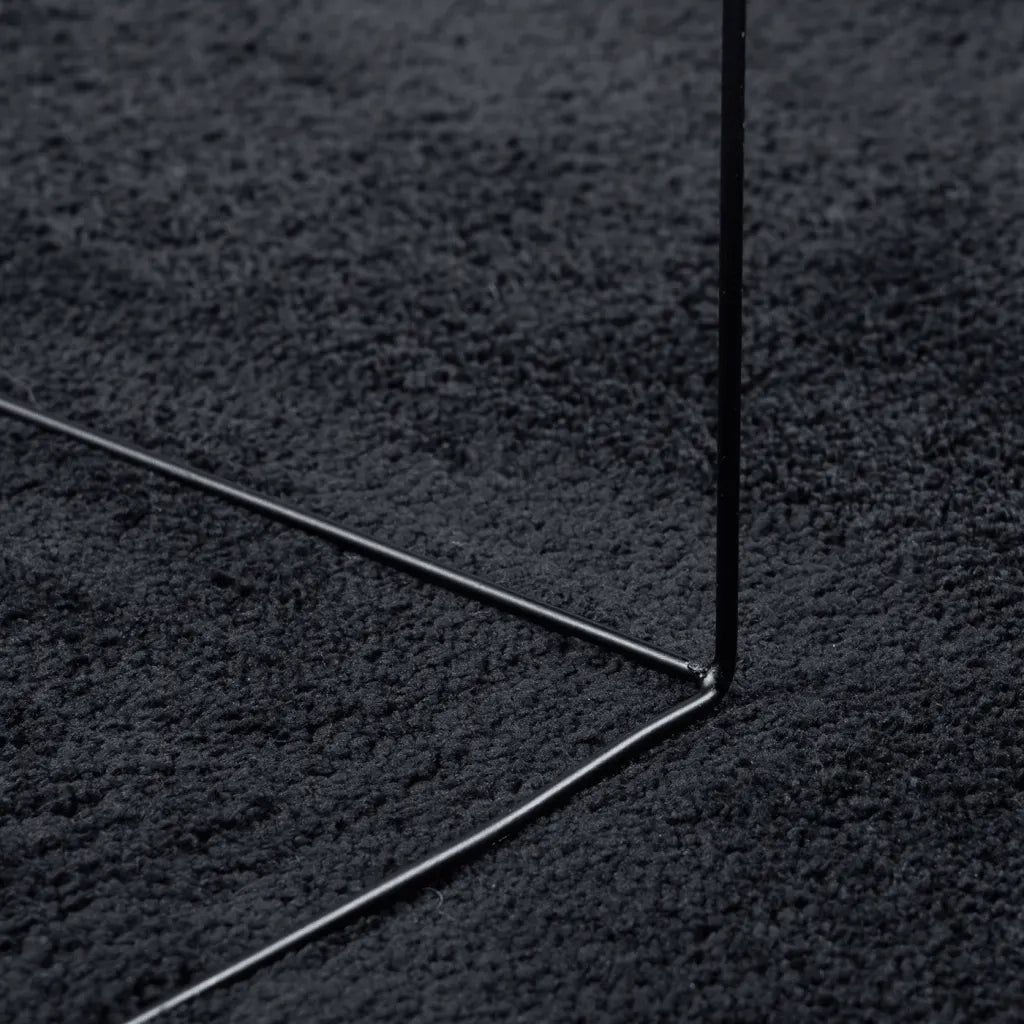 vidaXL Tappeto OVIEDO a Pelo Corto Nero Ø 160 cm