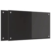Schienale da cucina 2 pz Nero 70 x 40 cm vetro temperato CFW5431517