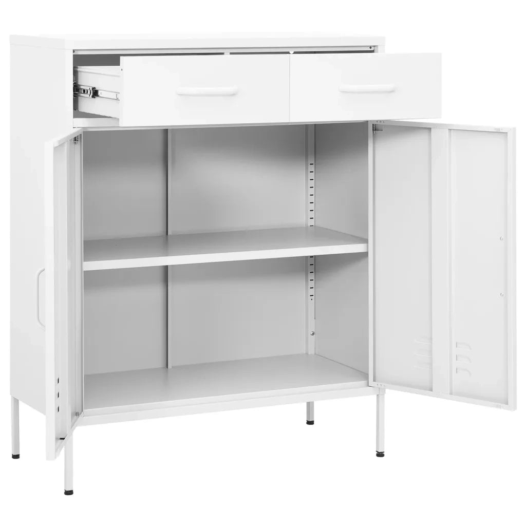 Armadietto Bianco 80x35x101,5 cm in Acciaio 336161