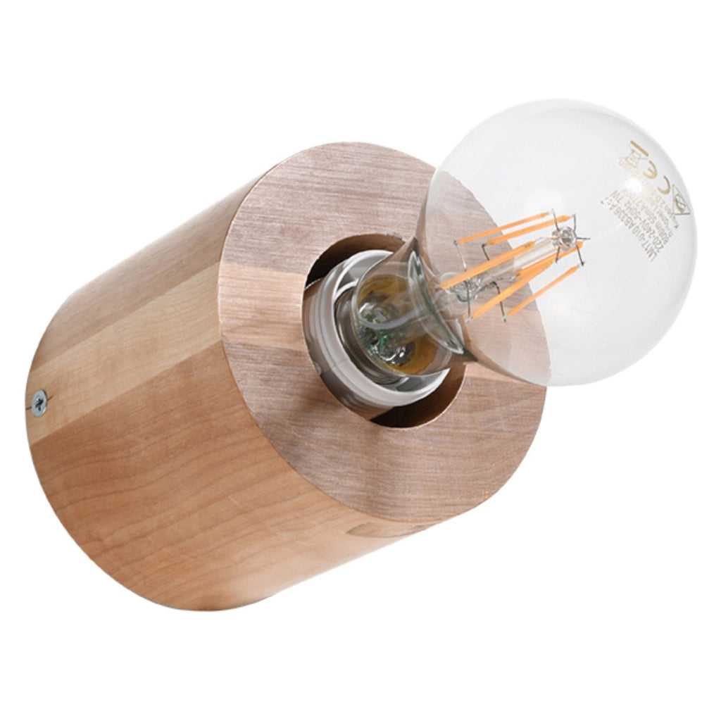 Applique DUARTE in legno chiaro E27 Pure Lume PU0673