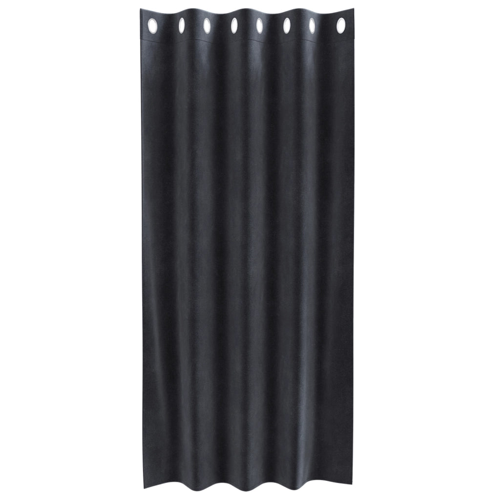 Tende oscuranti  con occhielli 2 pcs Grigio scuro velluto