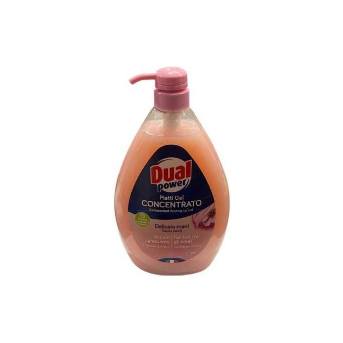 Dual Power, Detersivo Piatti Gel Concentrato, Delicato Mani, 1000ml