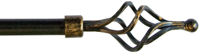 Bastone Tenda Ferro Estendibile 120-210 Asta Scorritenda modello Vortice Oro