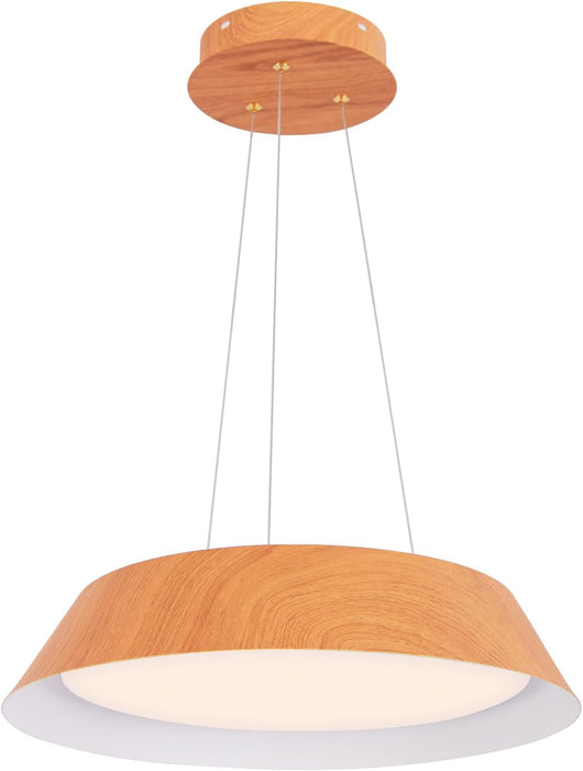 Lampadari a Sospensione 3000K, Lampada da Soffitto Moderna da 21 W con Venature in Legno, Cornice in Metallo, Ideale per Camera da Letto, Soggiorno, Cucina e Sala da Pranzo [Classe di efficienza energetica F]