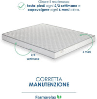 Materasso memory foam 160x190 h17 cm confortevole indeformabile antiacaro traspirante Made in Italy Farmarelax