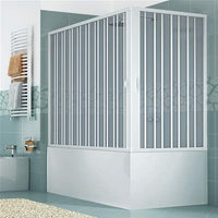 Porta vasca in PVC 70x170 cm angolare a soffietto LEANO Bianco