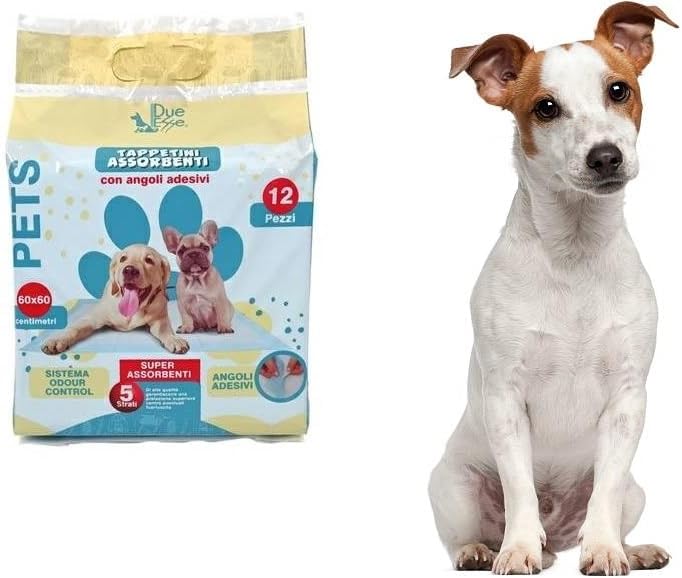 Traversine Cani 60x60 100 pezzi, Tappetini Igienici Per Cani, 60x60cm 100 pezzi Con Antiodore Tappetini per l'addestrame