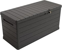 Baule per esterno da 350 litri lucchettabile color grigio scuro