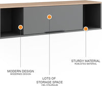 Scaffale a muro Betti, Antracite/Sonoma, 120 x 30 cm
