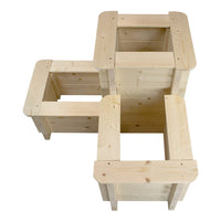 L'aiuola di giardino sopraelevata in legno - 78x78x59 cm - Timbela M622