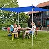 Tenda da Spiaggia Portatile, Tenda Protezione dai Raggi UV, con 4 Sacchetti di Sabbia, Borsa per il Trasporto, Parasole per 1-4 Persone, 200 x 200 x 200 cm (Blu)