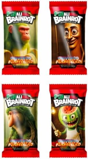 Brainrot Carte Skifidol Brainrot Box- box 24 bustine con 14 carte ciascuna, 2 carte special in ogni pacchetto, le origin