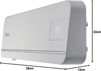 Bimar HP131 Termoventilatore a Parete Wi-Fi, Eroga Potenza in Base alla Temperatura Ambiente. Termoventilatore con Telecomando, App