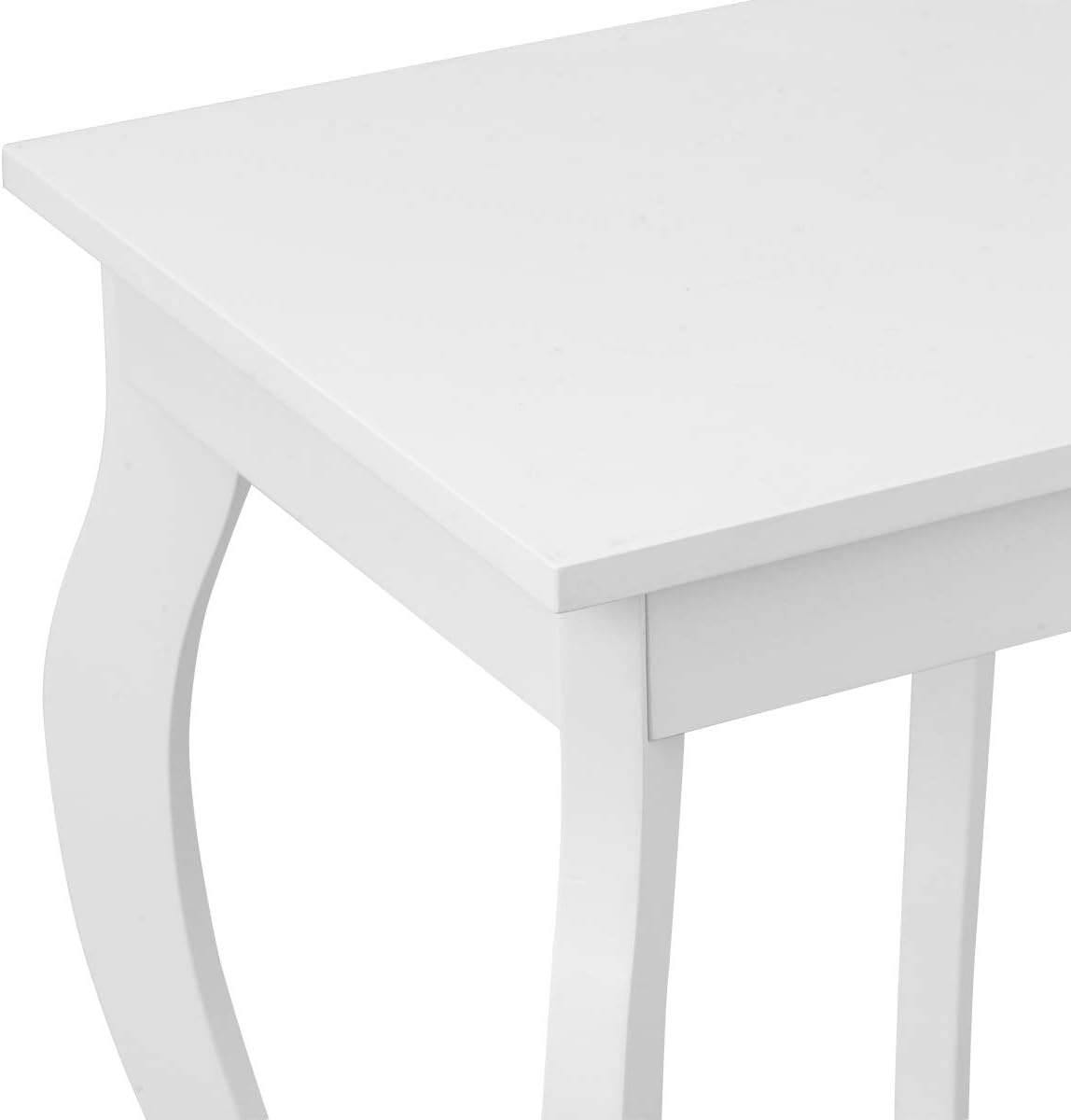 Comodino, Comodino da Divano a 2Livelli, Tavolino per la Camera da Letto, Capacità di peso di 17 kg, 40 x 40 x 60 cm (2, bianco)