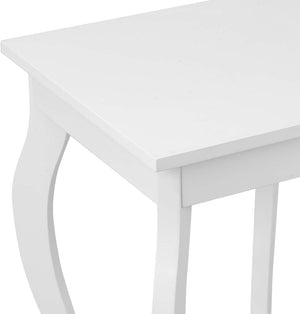 Comodino, Comodino da Divano a 2Livelli, Tavolino per la Camera da Letto, Capacità di peso di 17 kg, 40 x 40 x 60 cm (2, bianco)