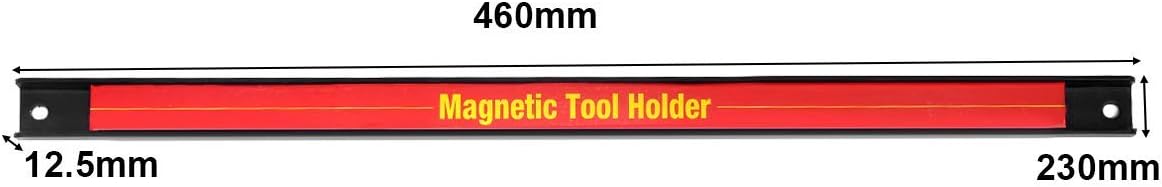 Set di 3 Portautensili Magnetico, Barra Portautensili in Metallo per Officina, Forte Forza Magnetica, 3 x 46cm