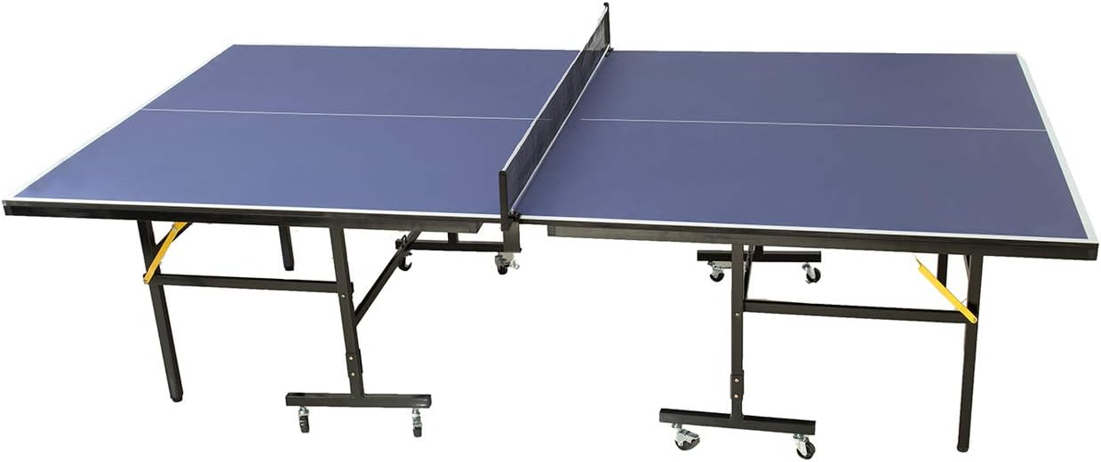 ping pong Tavolo pieghevole. Tavolo ping pong richiudibile e salvaspazio. Tavolo da ping pong in acciaio con maniglia,