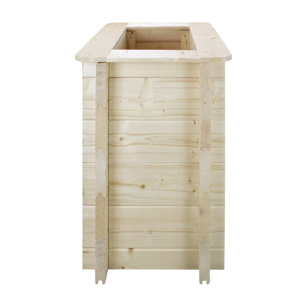 L'aiuola di giardino sopraelevata in legno - 58x38x57 cm - Timbela M611