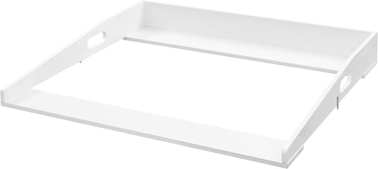 WOLTU Fasciatoio per Cassettiera, in MDF, 80x75x10 cm, Piano Fasciatoio per Neonati, Adatto a Comò con Profondità 47-51 cm e Larghezza ≥ 80 cm, Fissaggio con Staffe Metalliche, Bianco