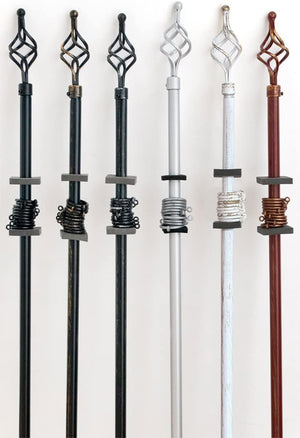 Bastone Tenda Ferro Estendibile 160-300 Asta Scorritenda modello Vortice Oro