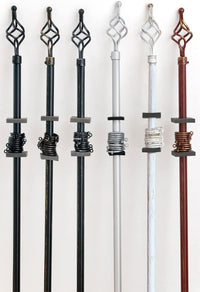 Bastone Tenda Ferro Estendibile 120-210 Asta Scorritenda modello Vortice Oro