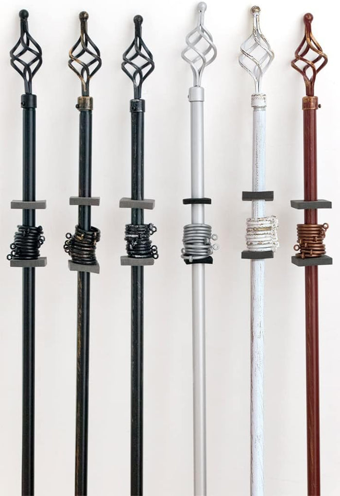 Bastone Tenda Ferro Estendibile 120-210 Asta Scorritenda modello Vortice Oro