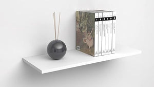 Mensole da Muro classiche in Legno nobilitato spessore 1.8 cm 100x20 Bianco