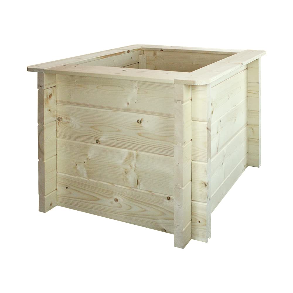 L?aiuola di giardino sopraelevata in legno - 58x58x46 cm - Timbela M617