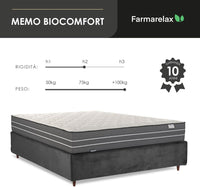 Materasso 120x190 h26 cm in memory massaggiante dispositivo medico CE doppio comfort spedito sottovuoto Farmarelax