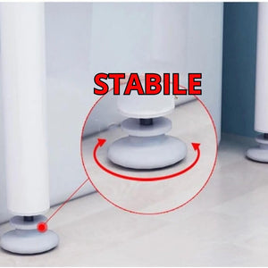 Mobile Salvaspazio per Lavatrice con 3 Ripiani Anti-Ribaltamento, Scaffale Organizer per Bagno e Lavanderia