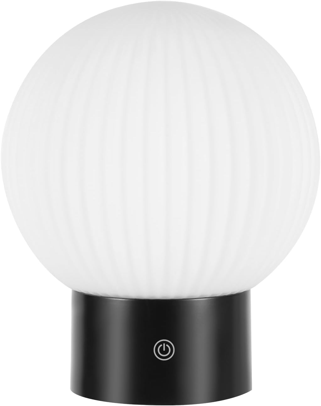 ZMH Lampada da tavolo LED bianca wireless rotonda touch dimmerabile ricaricabile per camera letto comodino